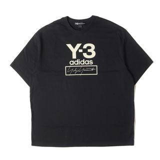 新品 Y-3 ワイスリー Tシャツ サイズ:L 19AW スタック ロゴ クルーネック半袖Tシャツ Y-3 Stacked Logo Tee FJ0409 ブラック 黒 トップス カットソー【メンズ】