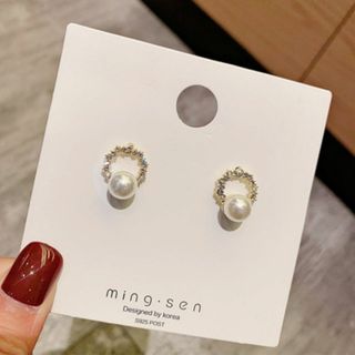 ピアス アクセサリー パール ゴールド 韓国 オルチャン 高見え 上品 ビジネス(ピアス)