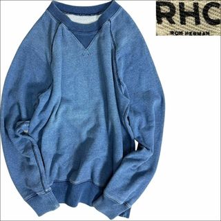 Ron Herman - J7354 美品 RHC インディゴ染め ユーズド加工 スウェット 前V L