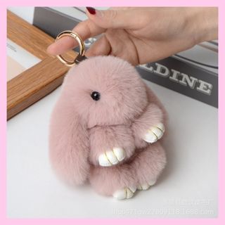 【大人気】 レディース バッグ ストラップ うさぎ かわいい ピンク(キーホルダー)