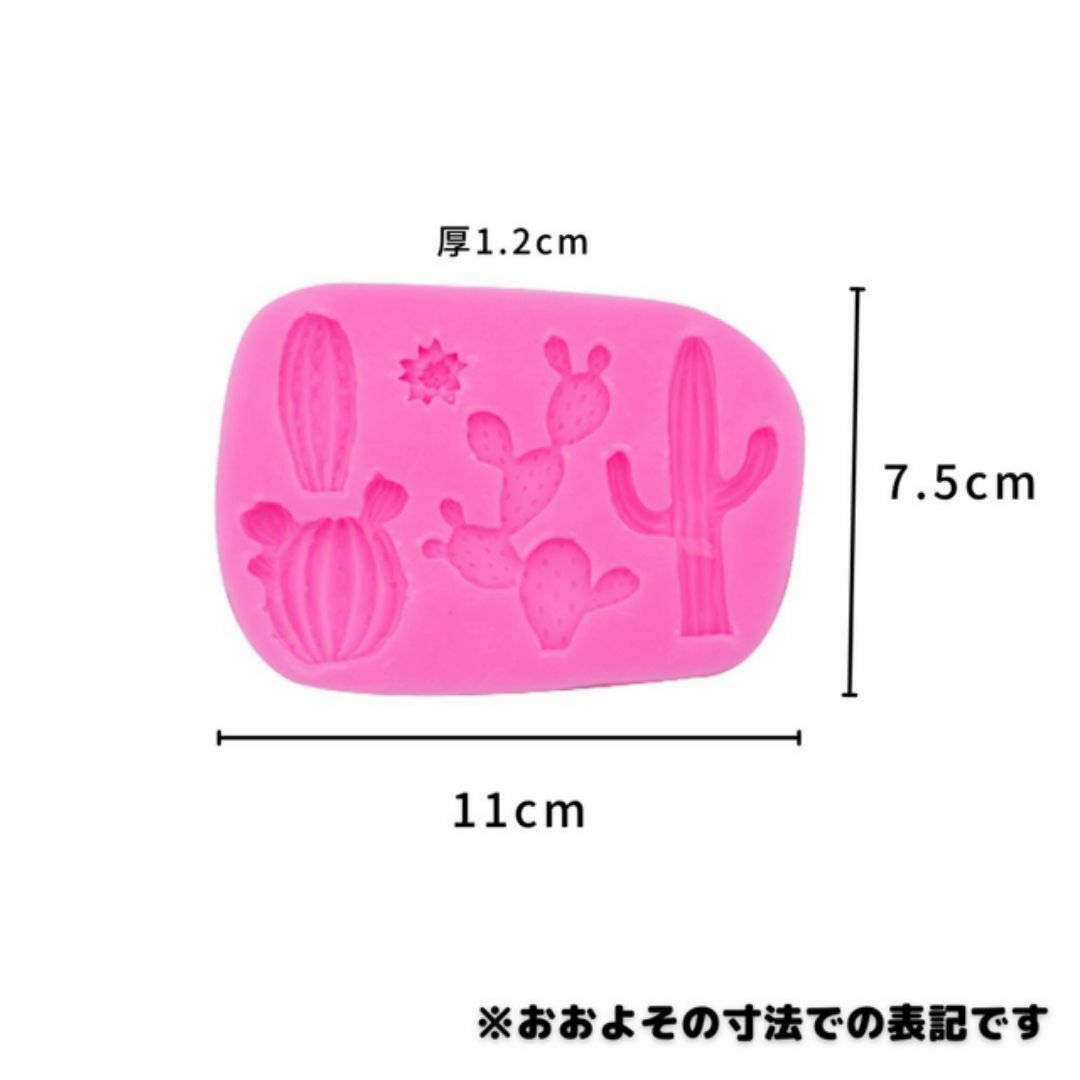 シリコン モールド サボテン レジン型 アクセサリー 匿名配送 毎日発送 ハンドメイドの素材/材料(型紙/パターン)の商品写真