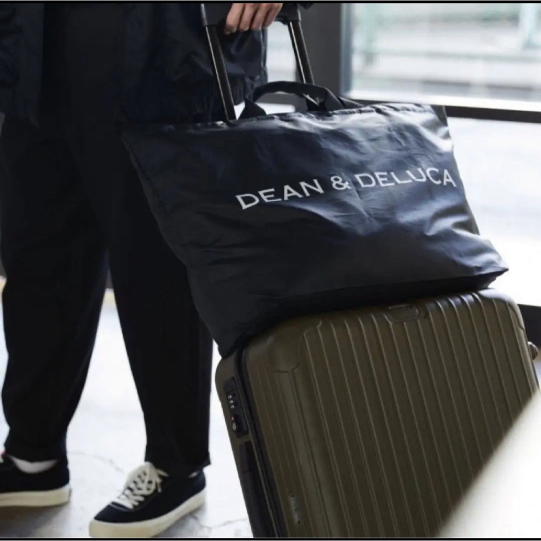 DEAN&DELUCA トート パッカブルトート エコバッグ 旅行 黒 インテリア/住まい/日用品のインテリア小物(置物)の商品写真