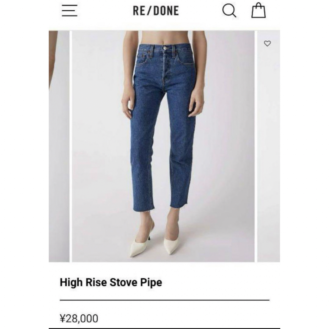 Levi's(リーバイス)のRE/DONE Stove Pipe ハイライズ　ジーンズ 24 レディースのパンツ(デニム/ジーンズ)の商品写真