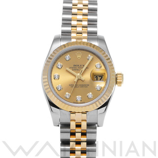 ロレックス(ROLEX)の中古 ロレックス ROLEX 179173G G番(2010年頃製造) シャンパン /ダイヤモンド レディース 腕時計(腕時計)