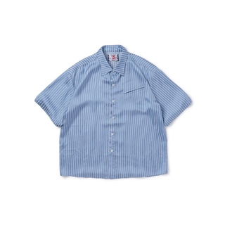 SON OF THE CHEESE - SON OF THE CHEESE Satin Stripe Shirt シャツ