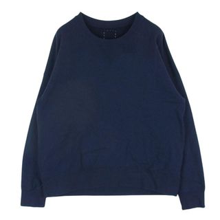 VISVIM - VISVIM ビズビム 22SS 0122105010021 JUMBO SB SWEAT L/S カシミヤ混 ジャンボ クルーネック スウェット ネイビー系 1【中古】