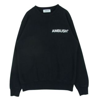 AMBUSH アンブッシュ 12111480-B ロゴ クルーネック スウェット トレーナー 中国製 ブラック系 2【中古】