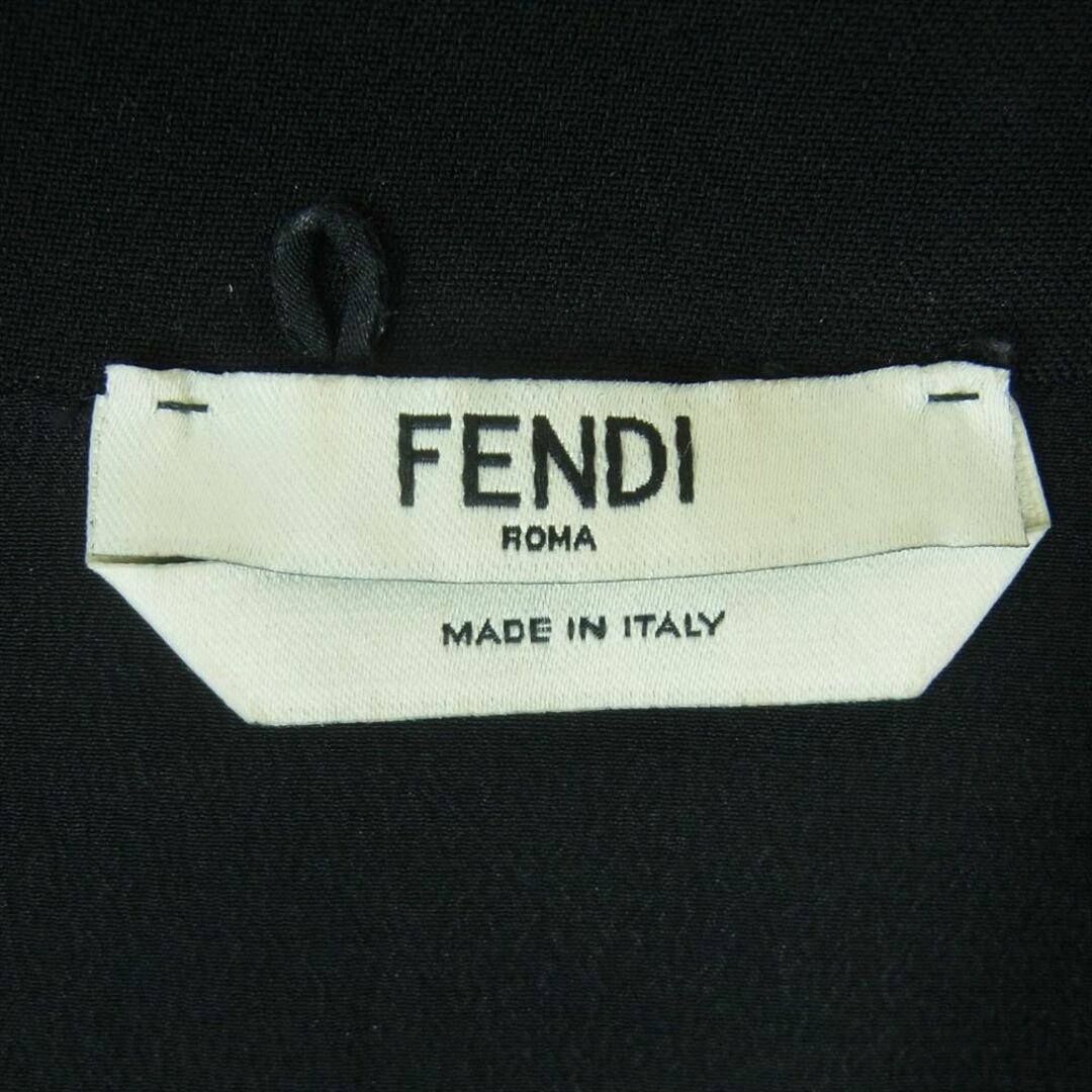 FENDI(フェンディ)のFENDI フェンディ FDA886 ワイドカラー バイカラー シャツ ワンピース イタリア製 ブラック系 38【中古】 レディースのワンピース(その他)の商品写真