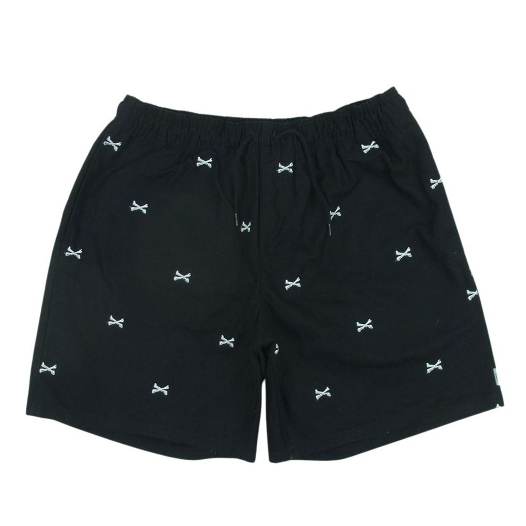 W)taps(ダブルタップス)のWTAPS ダブルタップス 22SS 221TQDT PTM06 SEAGULL 03 SHORTS クロスボーン 刺繍 ショーツ ショート パンツ ブラック系 04【中古】 メンズのパンツ(その他)の商品写真