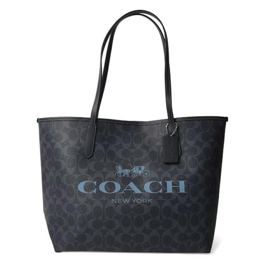 COACH(コーチ)の新品 コーチ COACH トートバッグ シティ トート シルバー/デニム/ミッドナイト ネイビー レディースのバッグ(トートバッグ)の商品写真