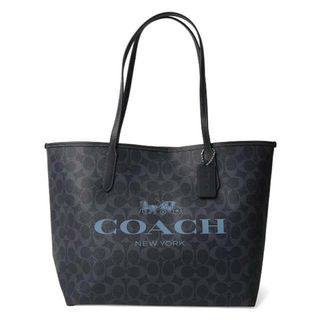 COACH - 新品 コーチ COACH トートバッグ シティ トート シルバー/デニム/ミッドナイト ネイビー