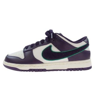 ナイキ(NIKE)のNIKE ナイキ スニーカー DQ7683-100 Dunk Low Retro Chenille Swoosh ダンク ロー レトロ シェニール スウッシュ パープル系 25.5cm【中古】(スニーカー)