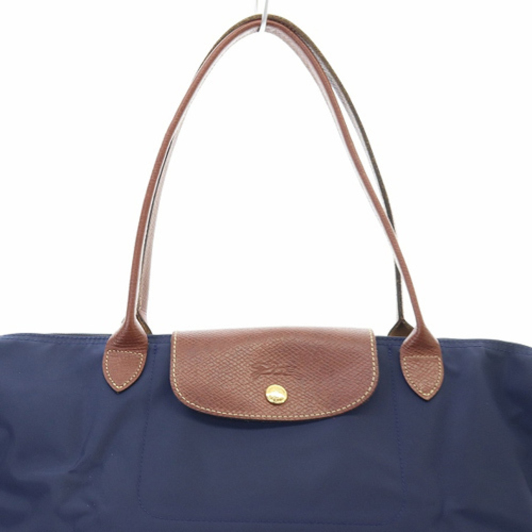 LONGCHAMP(ロンシャン)のロンシャン ルプリアージュ トートバッグ ハンドバッグ 切替 紺 茶色 レディースのバッグ(トートバッグ)の商品写真