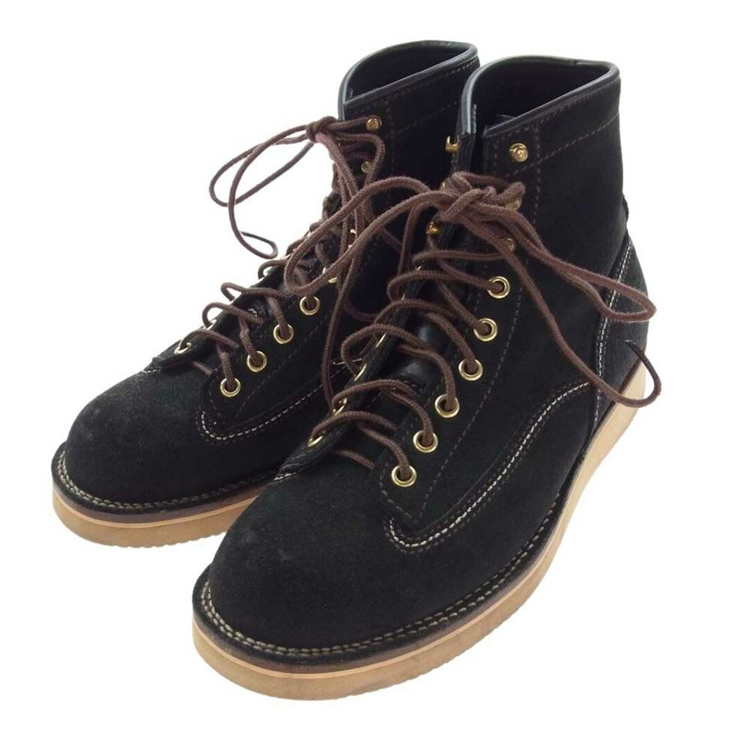 LONE WOLF ロンウルフ ブーツ LW01845 TRUCKER BOOTS VIBRAM SOLE トラッカー ブーツ ブラック スエード ブラック系 US8【中古】 メンズの靴/シューズ(ブーツ)の商品写真