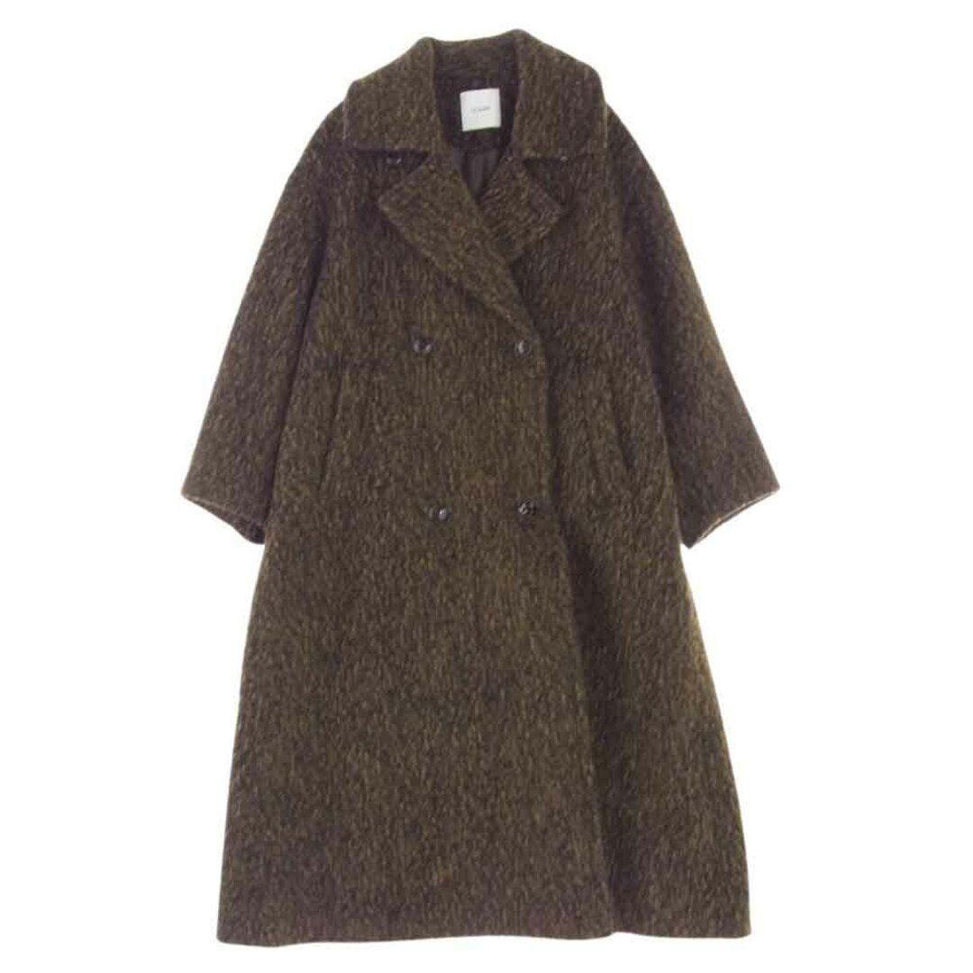 クラネ CLANE コート 11101-0072 MIX SHAGGY LADY COAT ミックス シャギー ロング コート イエロー系 1【中古】 レディースのジャケット/アウター(その他)の商品写真