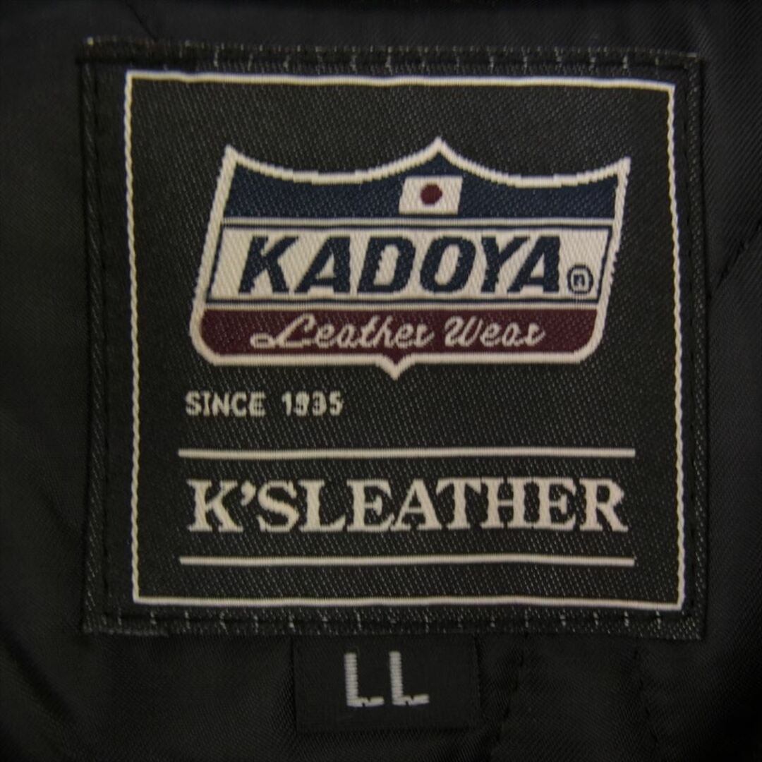 KADOYA カドヤ ライダースジャケット FPS-2 SFT シングルレザー ジャケット Lサイズ ブラック系 XL【新古品】【未使用】【中古】 メンズのジャケット/アウター(その他)の商品写真