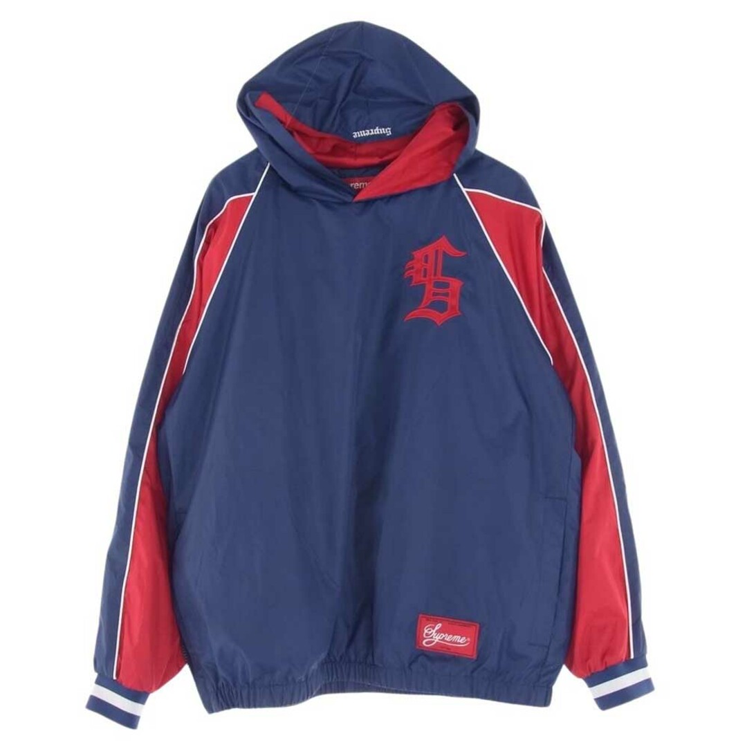 Supreme(シュプリーム)のSupreme シュプリーム ジャケット 23AW Hooded Warm Up Pullover Navy フーディー ウォーム アップ プルオーバー ジャケット ネイビー ネイビー系 S【美品】【中古】 メンズのジャケット/アウター(その他)の商品写真