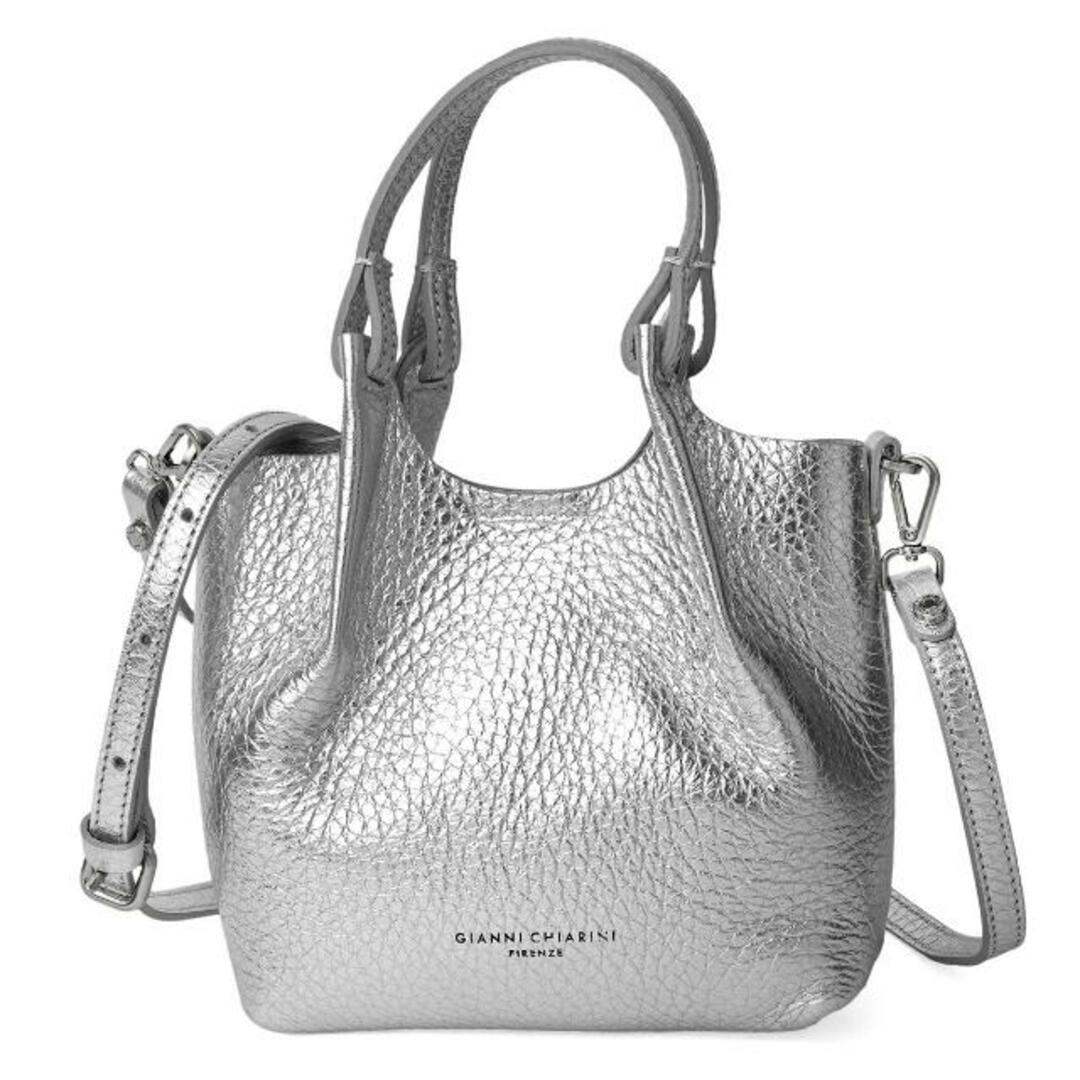 GIANNI CHIARINI - 新品 ジャンニキアリーニ GIANNI CHIARINI ハンドバッグ ハンドバッグ XSサイズ シルバー/サッビア