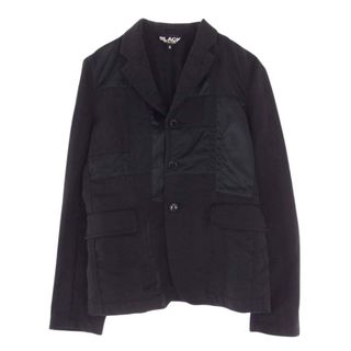 BLACK COMME des GARCONS - BLACK COMME des GARCONS ブラックコムデギャルソン ジャケット 12AW 1J-J034 パッチワーク テーラード ジャケット AD2012 ブラック系 S【中古】