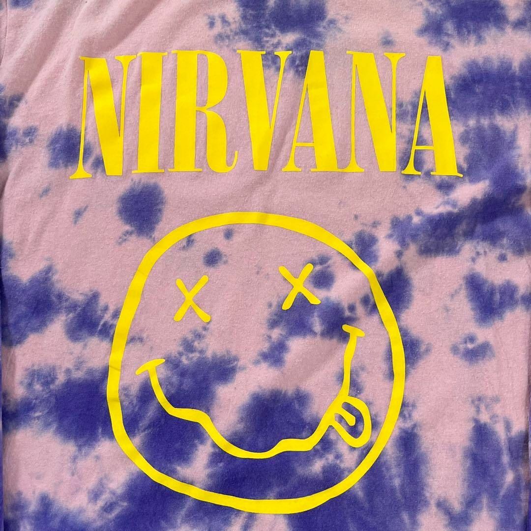Old Navy(オールドネイビー)のニルヴァーナ タイダイ ロンT スマイル 長袖 Tシャツ カートコバーン L メンズのトップス(Tシャツ/カットソー(七分/長袖))の商品写真
