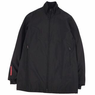 美品 プラダ PRADA ジャケット ブルゾン ジップアップ GORE-TEX ゴアテックス メンズ 46(S相当) ブラック