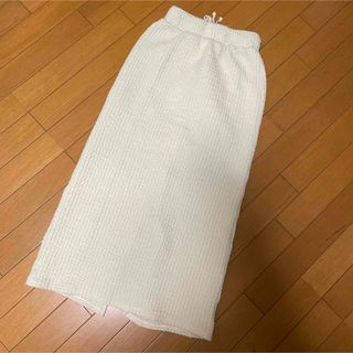 ダブルクローゼット(w closet)のダブルクローゼットホワイトタイトスカート(ロングスカート)