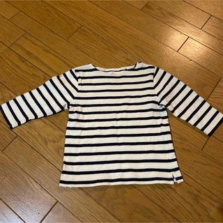 ムジルシリョウヒン(MUJI (無印良品))の無印良品　ロンT ボーダー　80cm(Ｔシャツ)