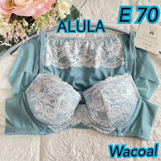 ワコール(Wacoal)のWacoal アルラなめらかスムージーフィット 上下セットE70❣️水色♡ᵕ̈(ブラ&ショーツセット)