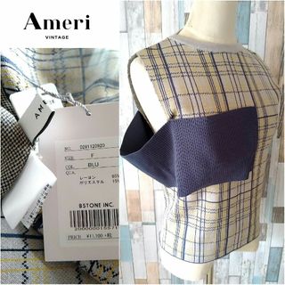 アメリヴィンテージ(Ameri VINTAGE)の未使用【AmeriVintage◆アメリヴィンテージ】チェック柄ニットタンク(タンクトップ)