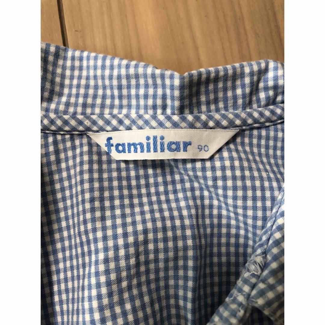 familiar(ファミリア)のファミリア　チェックシャツ　90 キッズ/ベビー/マタニティのキッズ服男の子用(90cm~)(Tシャツ/カットソー)の商品写真