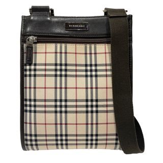 バーバリー(BURBERRY)のBURBERRY ショルダーバッグ チェック 斜め掛け キャンバス レザー(ショルダーバッグ)