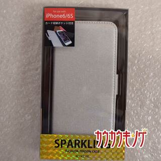 【未使用】手帳型 スパークリング ケース iPhone6/6S パッケージテクノロジー(モバイルケース/カバー)