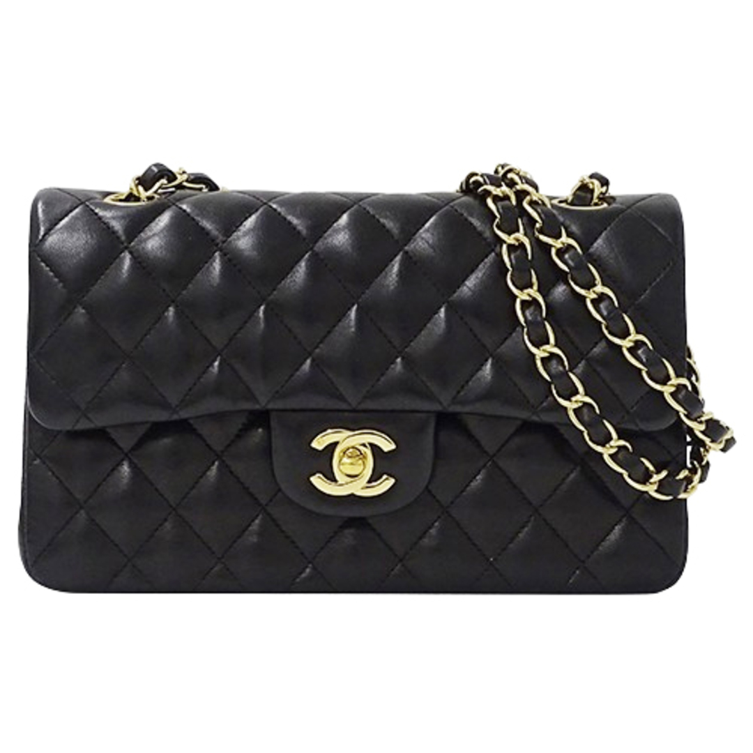 CHANEL(シャネル)のシャネル CHANEL バッグ マトラッセ 23 レディース ブランド ショルダーバッグ ラムスキン ブラック ゴールド金具 黒 チェーンショルダー Wフラップ Wチェーン 【中古】 レディースのバッグ(ショルダーバッグ)の商品写真