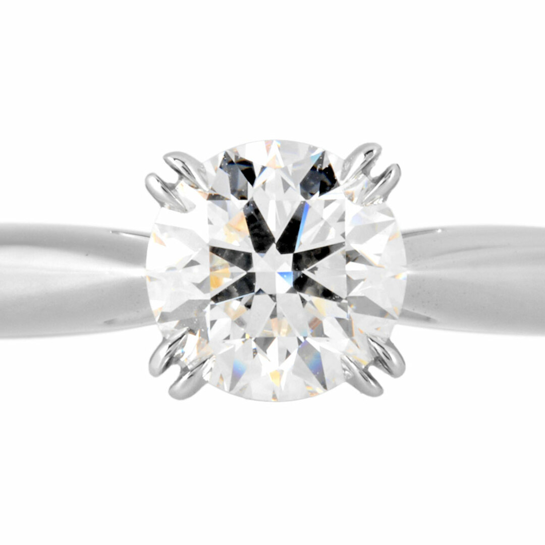 HARRY WINSTON(ハリーウィンストン)のハリーウィンストン HARRY WINSTON ラウンドカット ソリティア リング 指輪 ダイヤモンド 0.59ct 約5号 RGDPRD005NSS Pt950 E/VVS2/3EX レディース【中古】 レディースのアクセサリー(リング(指輪))の商品写真