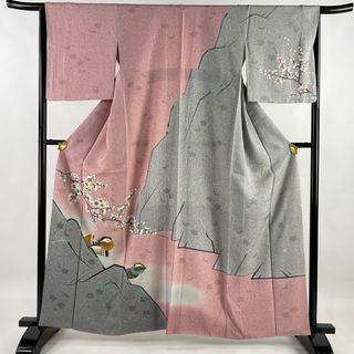 【在庫一掃】 訪問着 身丈161.5cm 裄丈65cm 正絹 逸品 【中古】(着物)