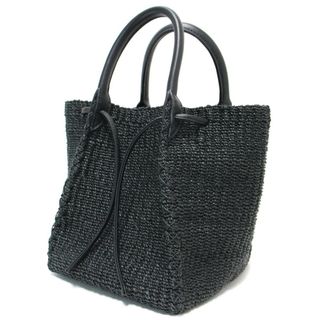 OUTERSUNSET アウターサンセット バッグ カゴ バスケット トート レザーハンドル abaca basket bag 21春夏 ブラック 黒 【レディース】【中古】【美品】【RL005】