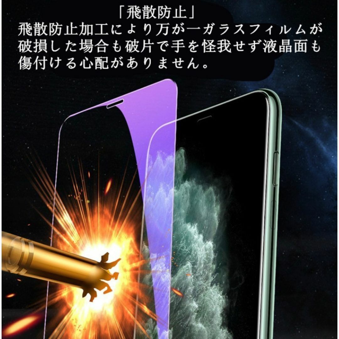 【最高品質】iPhoneXR　ブルーライト99％カットガラスフィルム スマホ/家電/カメラのスマホアクセサリー(保護フィルム)の商品写真