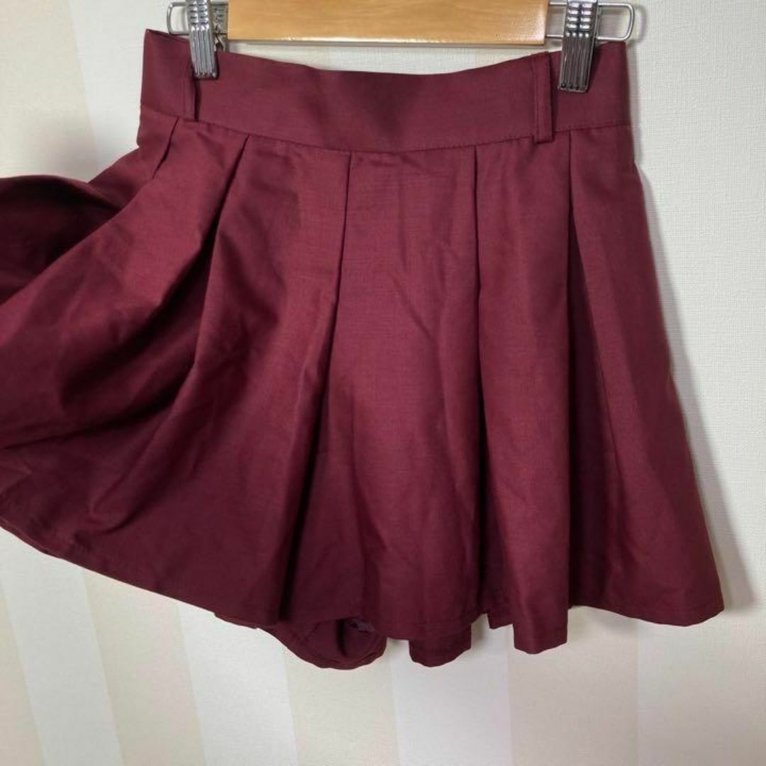 キュロットスカート フレア リボン レディース レディースのパンツ(キュロット)の商品写真