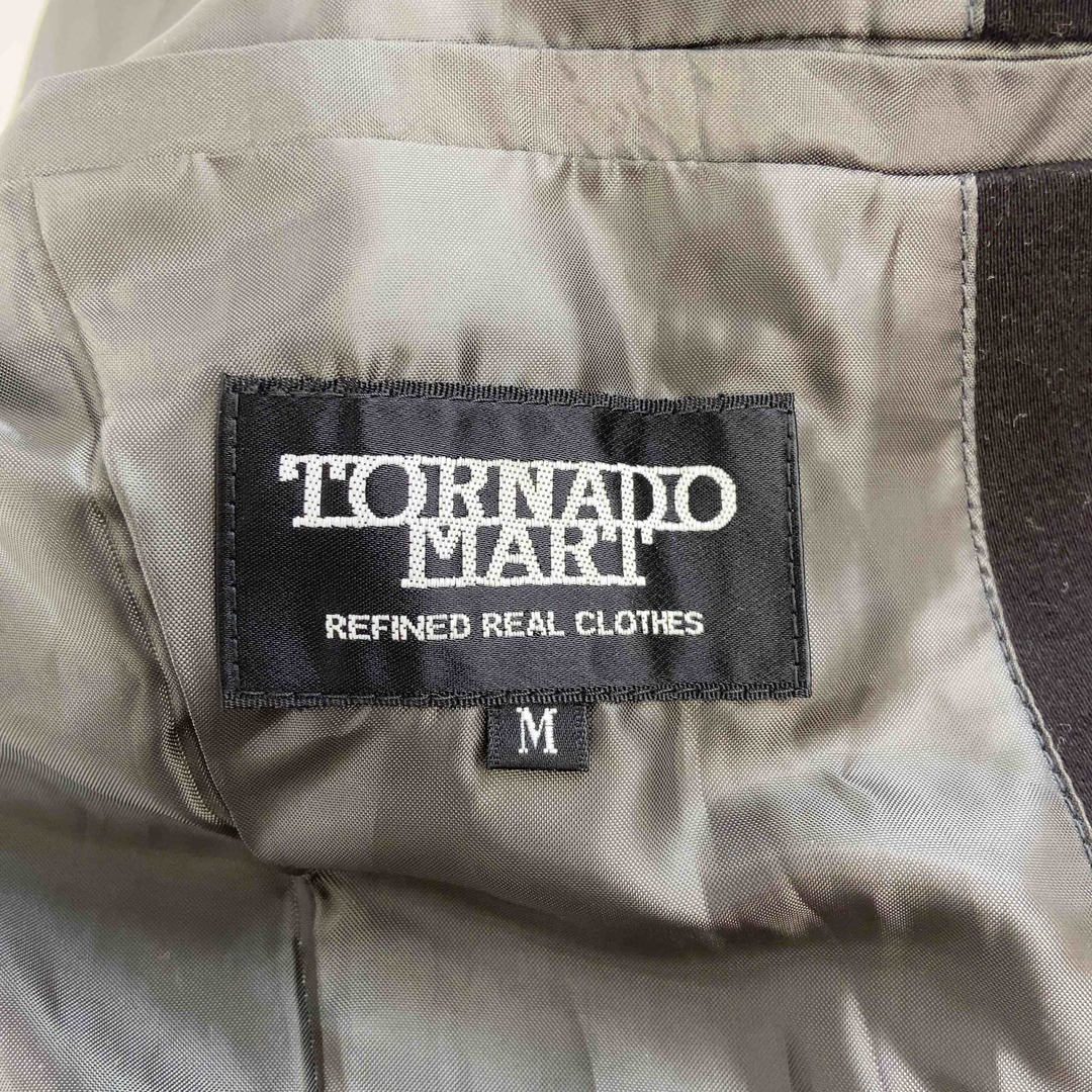 TORNADO MART(トルネードマート)のTORNADO MART トルネードマート メンズ トレンチコート スエード調 ブラック メンズのジャケット/アウター(トレンチコート)の商品写真
