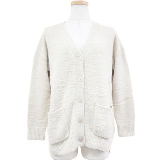 MACKINTOSH PHILOSOPHY マッキントッシュ フィロソフィー カーディガン ニット セーター トップス ベージュ系 38(M) Vネック 長袖 シャギー コットン ウール ブランド カジュアル 【レディース】【中古】