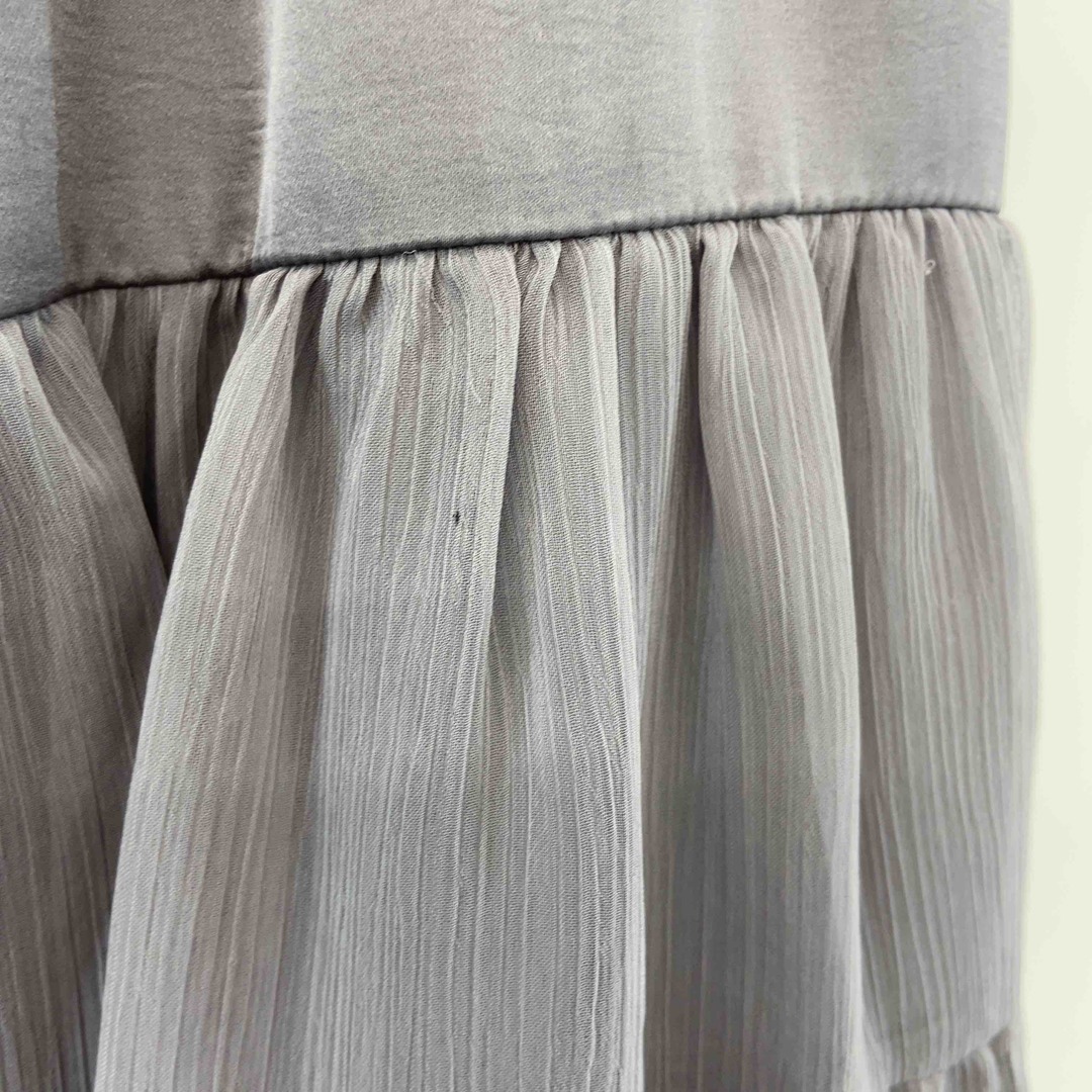 tiara(ティアラ)のTiara ティアラ レディース ひざ丈スカート ギャザースカート グレー レディースのスカート(ひざ丈スカート)の商品写真