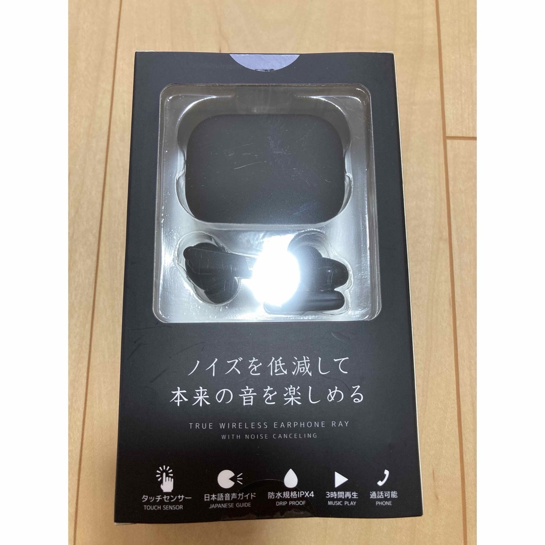 Bluetooth ワイヤレスイヤホン RAY  ブラック 新品 スマホ/家電/カメラのスマホアクセサリー(ストラップ/イヤホンジャック)の商品写真