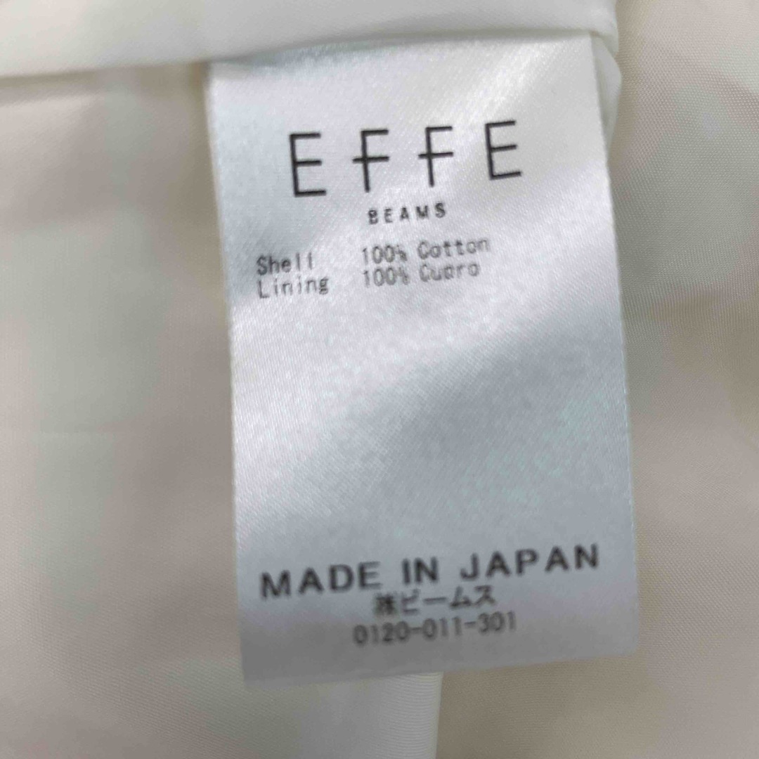 EFFE BEAMS(エッフェビームス)のEFFE BEAMS エッフェビームス レディース 半袖ワンピース ひざ下ワンピース ポケットあり ホワイト レディースのワンピース(ひざ丈ワンピース)の商品写真