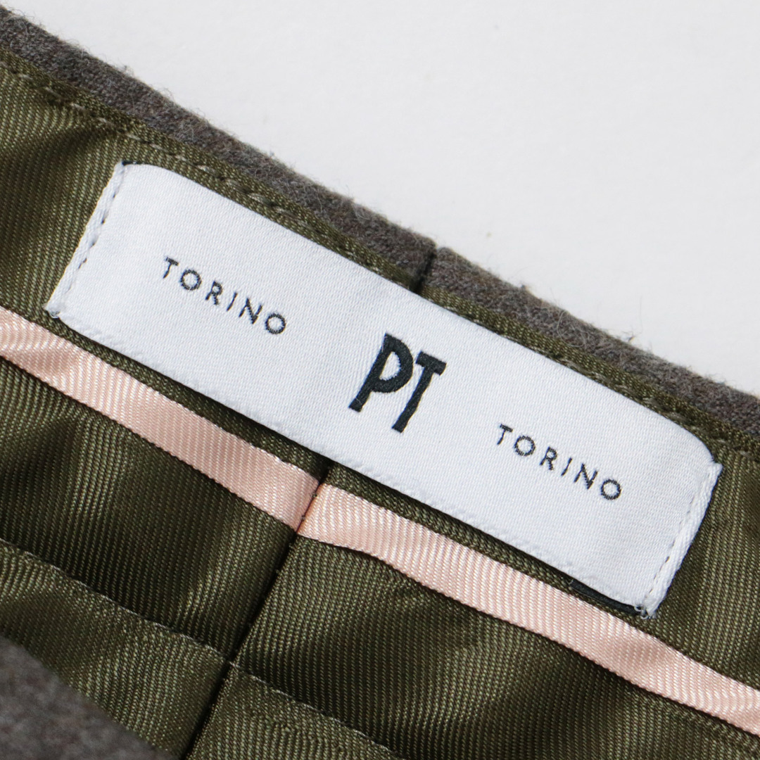 PT TORINO ピーティー トリノ パンツ ボトムス ズボン ブラウン 38(M) スラックス テーパード センタープレス ストレッチ ウール おしゃれ シンプル 無地 【レディース】【中古】 レディースのパンツ(カジュアルパンツ)の商品写真