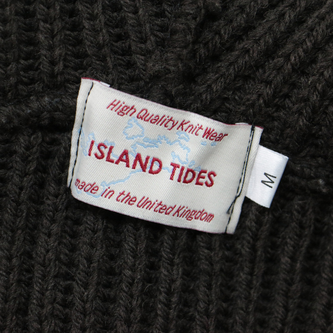 ISLAND TIDES アイランドタイド BEAUTY＆YOUTH 別注 ニット プルオーバー パーカー トップス ダークブラウン M Vネック 長袖 フード 畔編み ウール 21秋冬 おしゃれ シンプル 無地 【レディース】【中古】 レディースのトップス(ニット/セーター)の商品写真