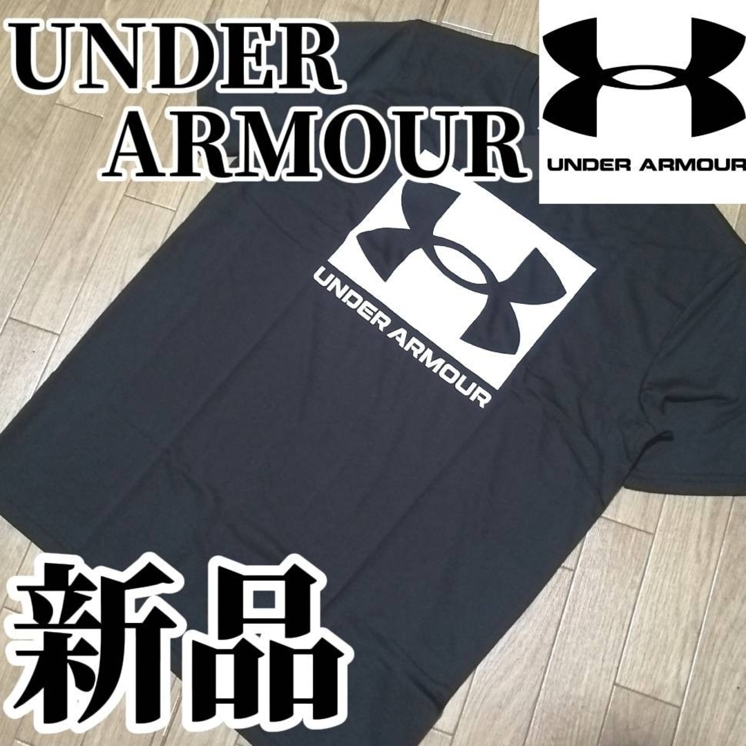 UNDER ARMOUR(アンダーアーマー)の【大人気残りわずか】新品　アンダーアーマー　メンズ　Tシャツ　XLサイズ　黒 レディースのトップス(シャツ/ブラウス(長袖/七分))の商品写真