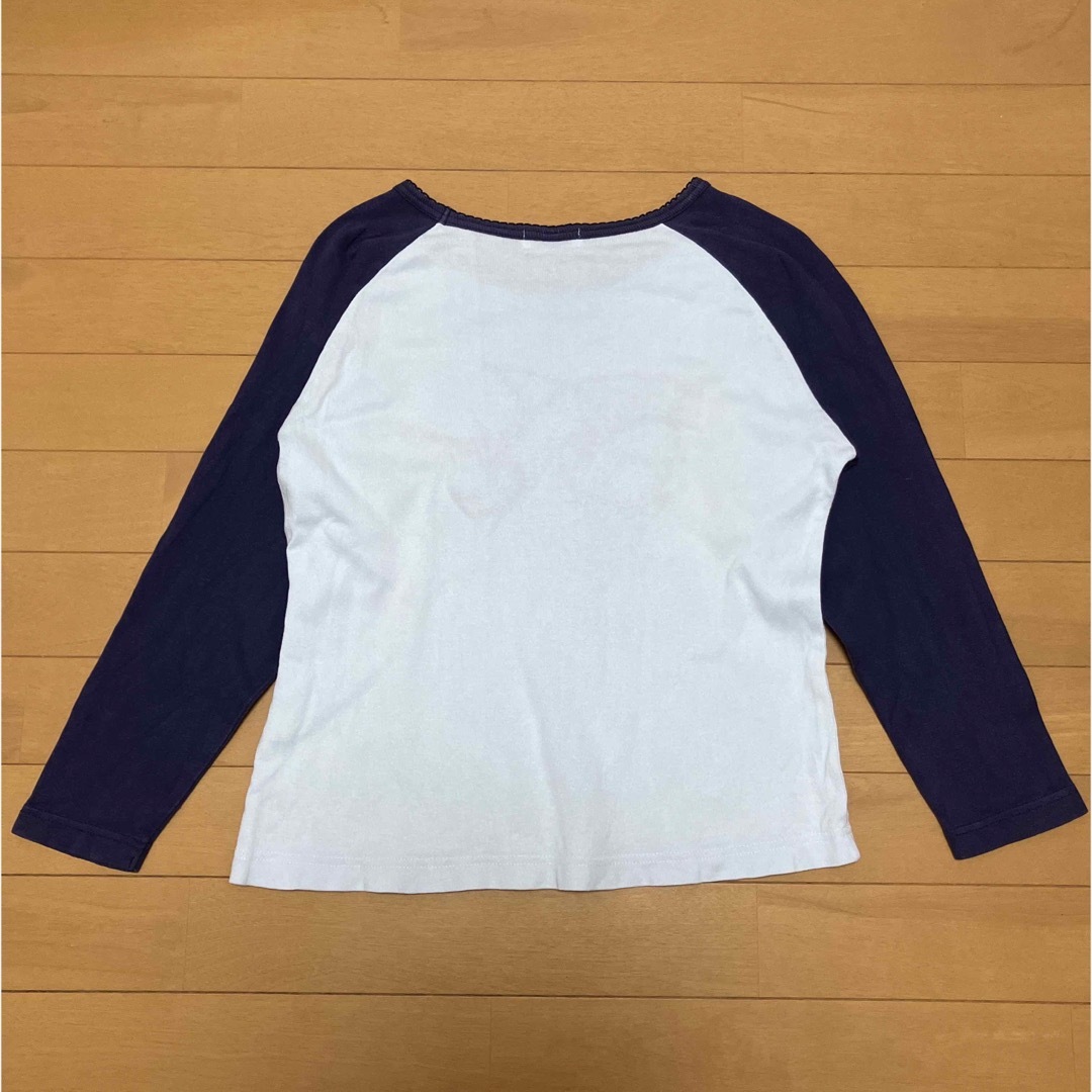 Tシャツ　ネイビー×ライトブルー　150 キッズ/ベビー/マタニティのキッズ服女の子用(90cm~)(Tシャツ/カットソー)の商品写真