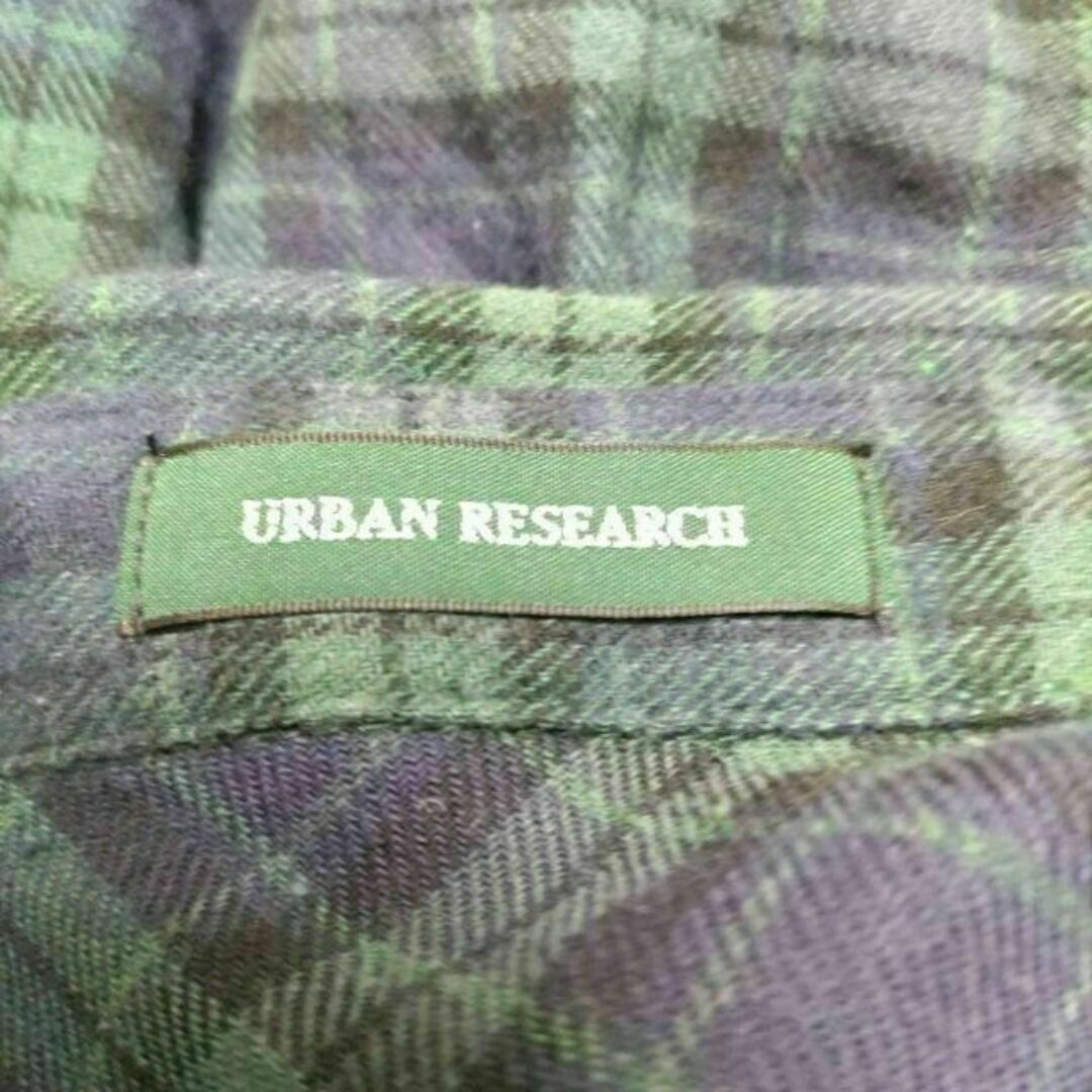 URBAN RESEARCH(アーバンリサーチ)のアーバンリサーチ チェック柄 長袖シャツ 紺×緑 ワンサイズ レディースのトップス(シャツ/ブラウス(長袖/七分))の商品写真