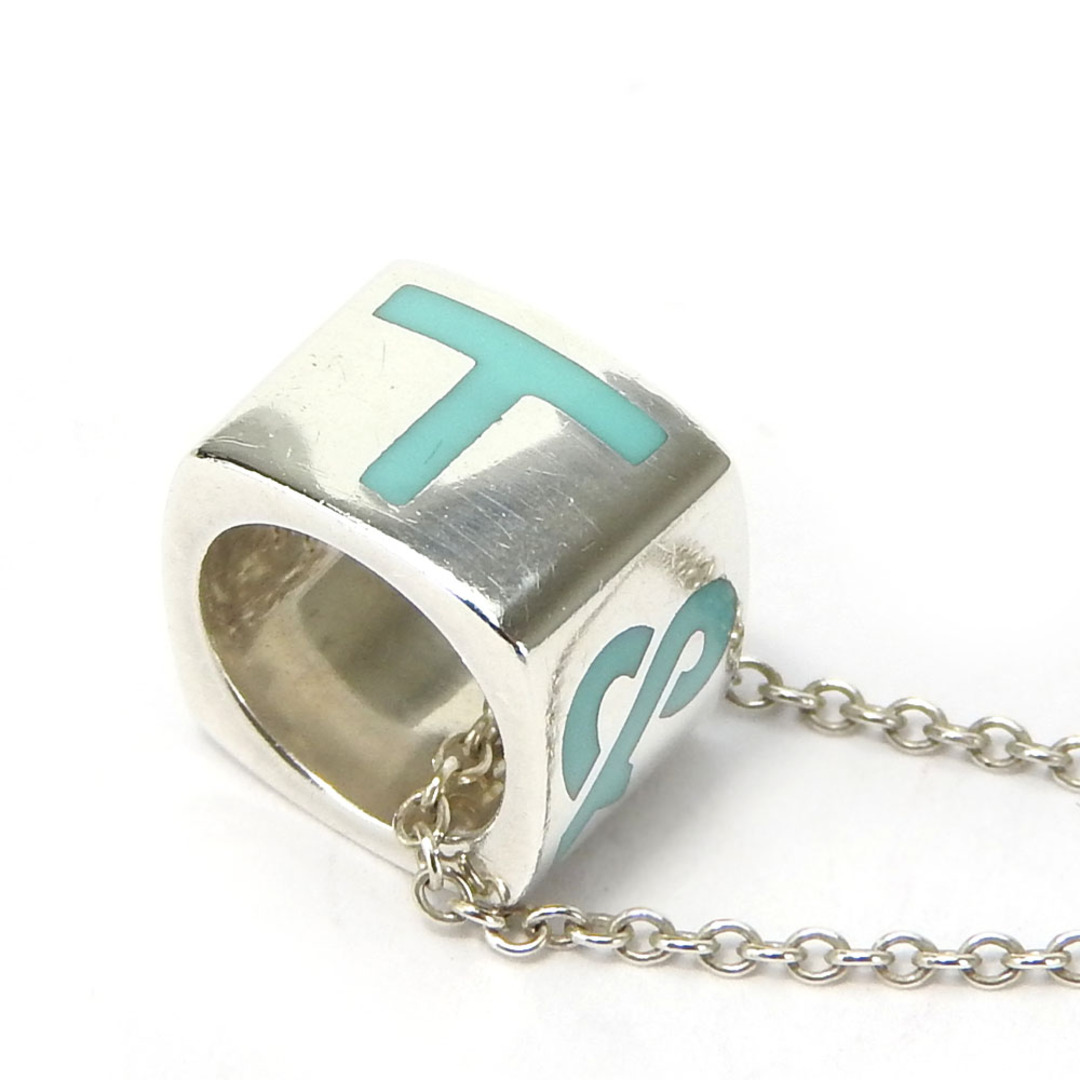 Tiffany & Co.(ティファニー)の【中古】 ティファニー ネックレス シルバー925 約3.4g シルバー ティファニーブルー エラ T&Co. スクエア ミニ レディース 女性 TIFFANY&Co. レディースのアクセサリー(ネックレス)の商品写真