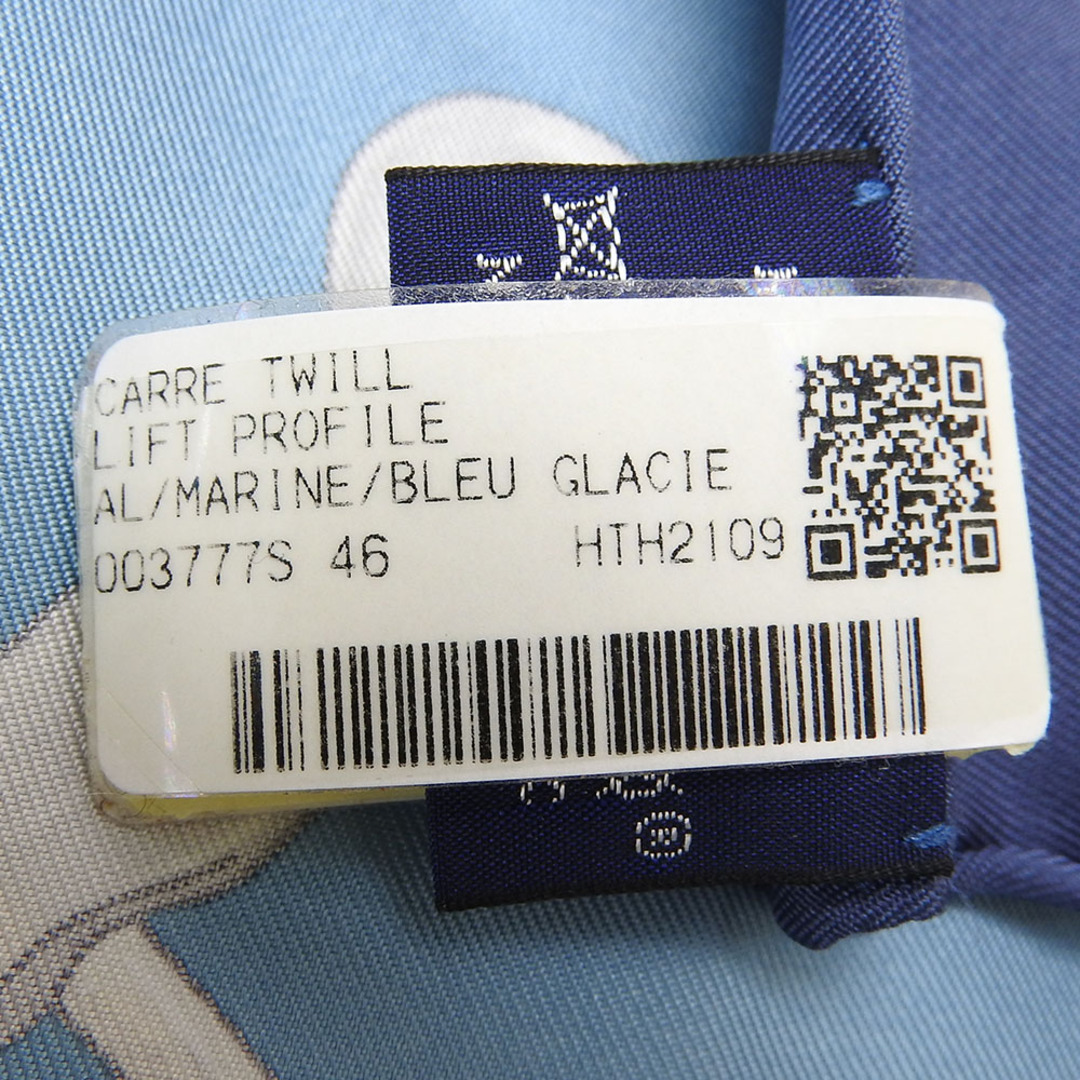 HERMES - 【中古】 エルメス スカーフ カレ90 シルク ネイビー HERMES - 【中古】 エルメス スカーフ カレ90 シルク ネイビー